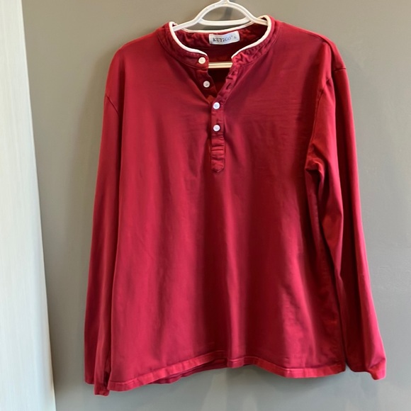 Kuyigo Men’s Red & White Long Sleeve Shirt Size XL - Picture 8 of 13